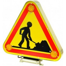 Panneau triflash LED signalisation chantier temporaire - AK5 - Travaux